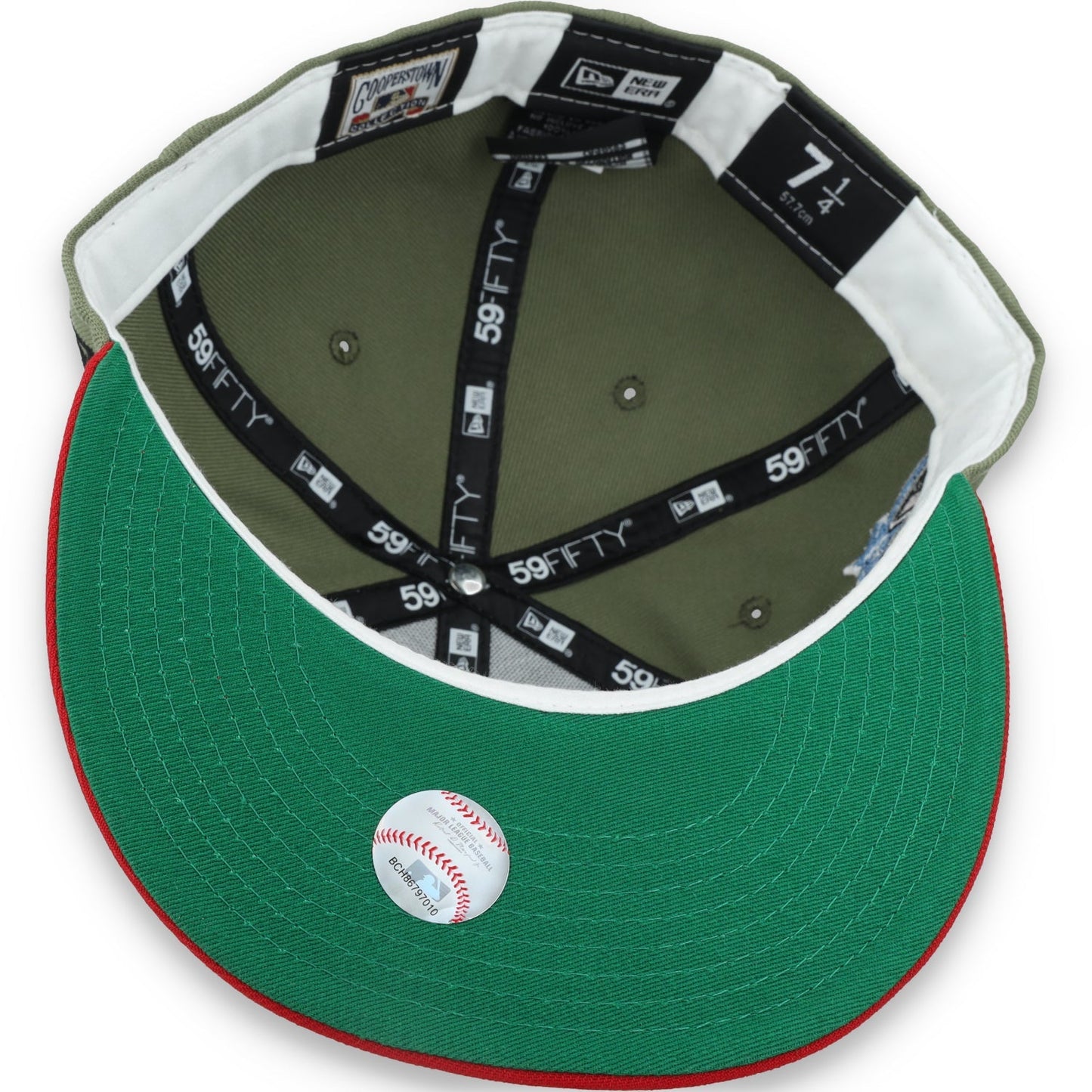 New Era Los Angeles Angels 40th Anniversary Side Patch 59FIFTY Fitted Hat- Olive Green
