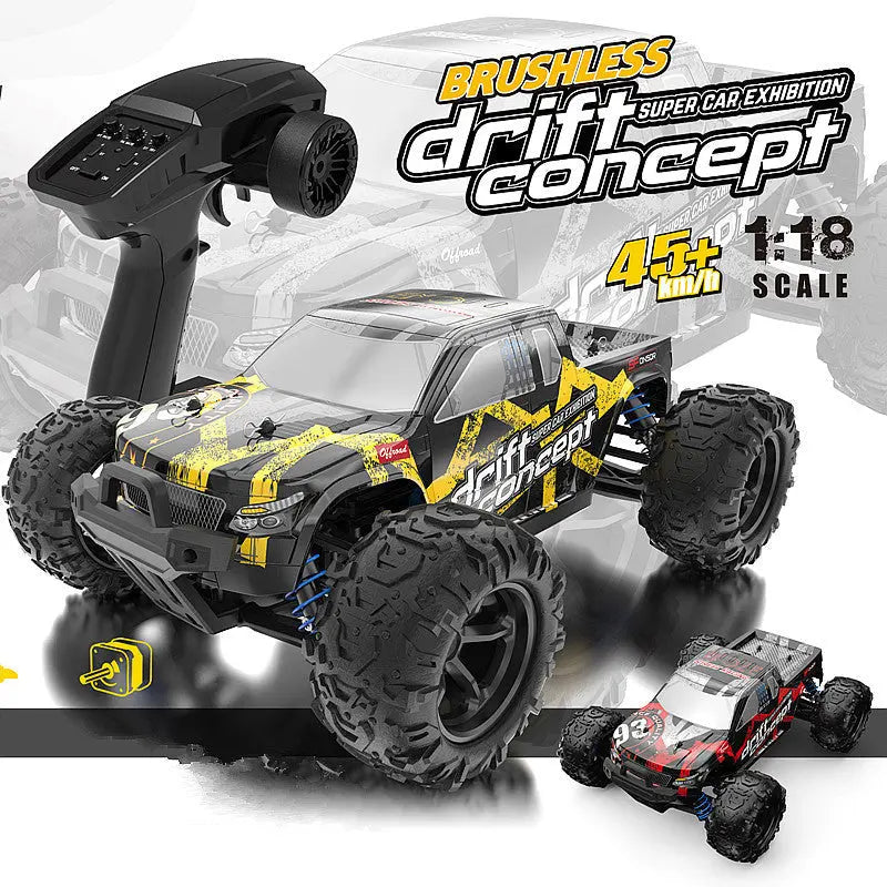 1/18 Scale 4WD Brushless High Speed Off-Road Big Foot Climbing Drift RC Car RTR