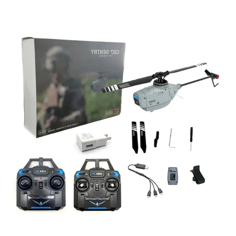 RCERA C127 2.4G 4CH 6-Axis Gyro Altitude Hold Optical Flow Flybarless Sentry RC Helicopter RTF