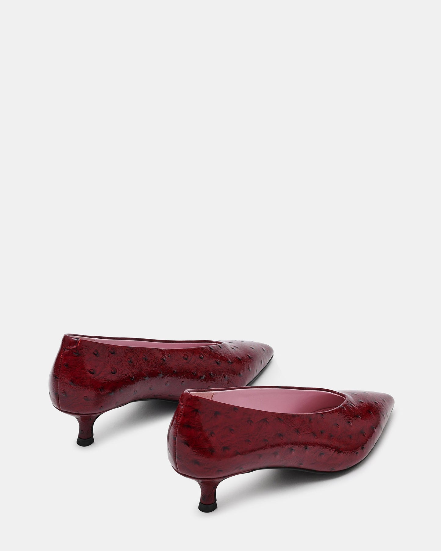JAFFA OSTRICH DARK CHERRY LEATHER