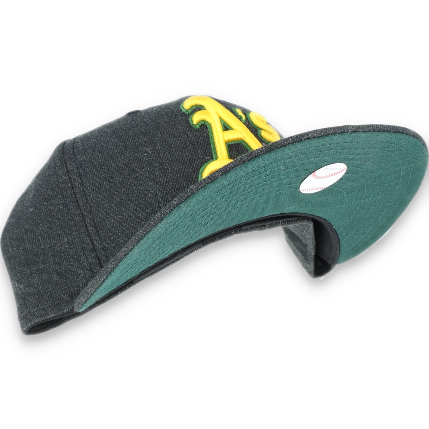 New Era 59Fifty Oakland Athletics CAP -BLACK HEATHER GOLD/ DARK GREEN