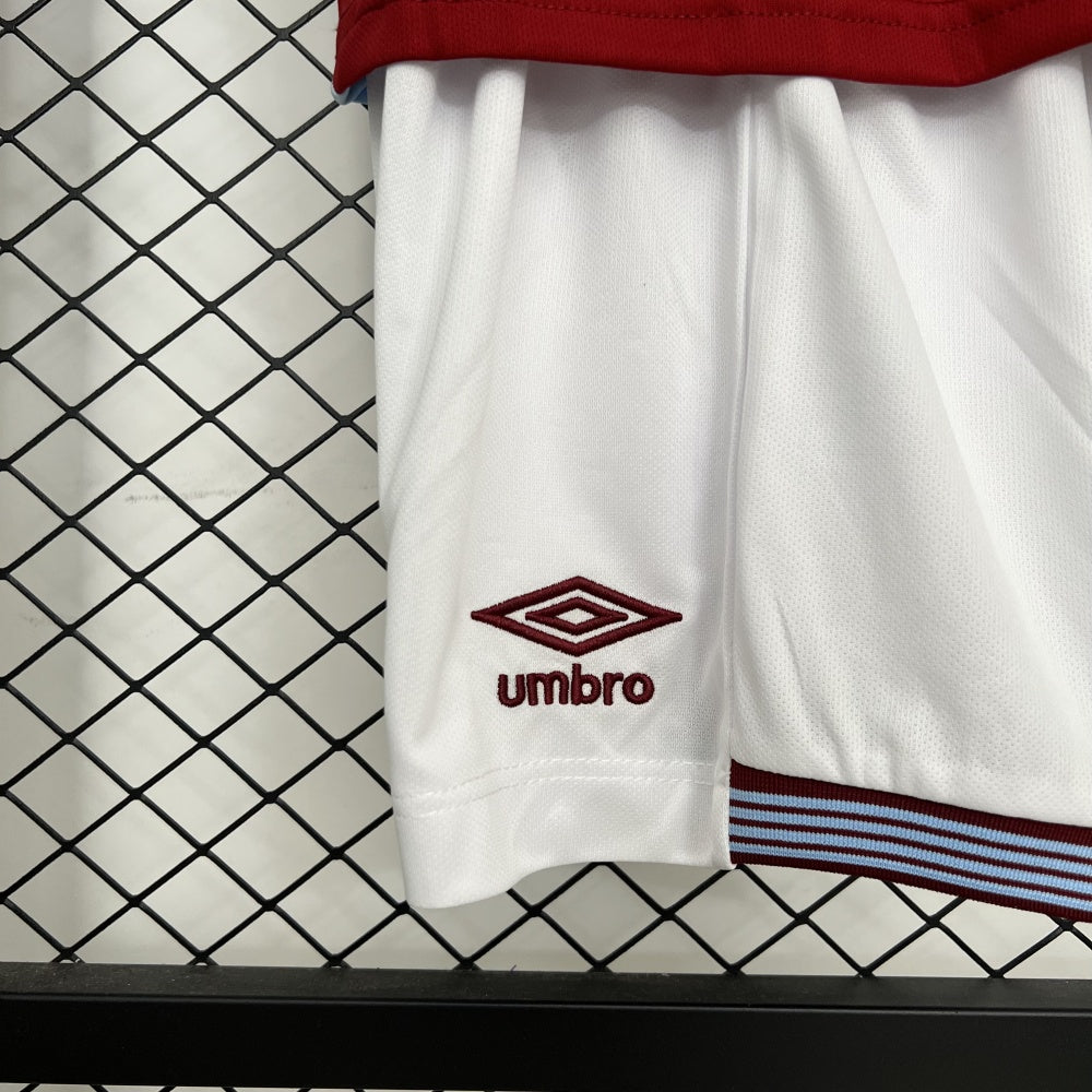 Kids West Ham United Jersey 25/26 Home Football Kit Soccer Jersey