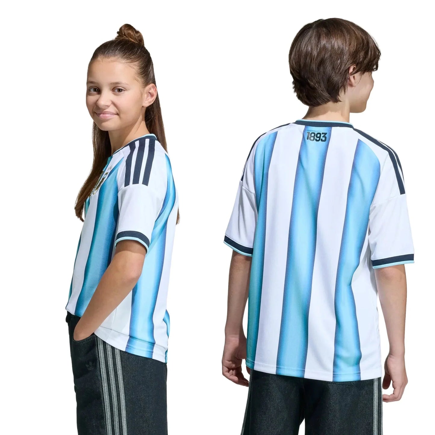 adidas 2026 Argentina Youth Stadium Home Soccer Jersey