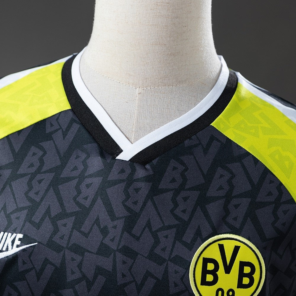 Dortmund Jersey 1995-96 Away Retro Football Kit Long Sleeves