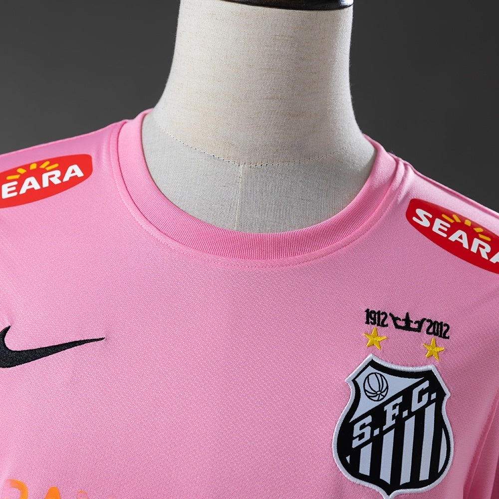 Santos Jersey 2012/13 Pink Retro Football Kit Soccer Shirt