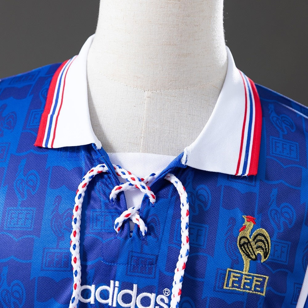 France Jersey 1996 Retro Home Football Kit