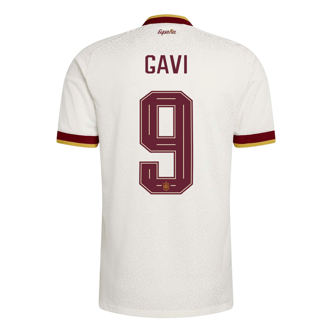 GAVI #9 Mens Spain World Cup Away Jersey 2026 - Player Version (Slim Fit)