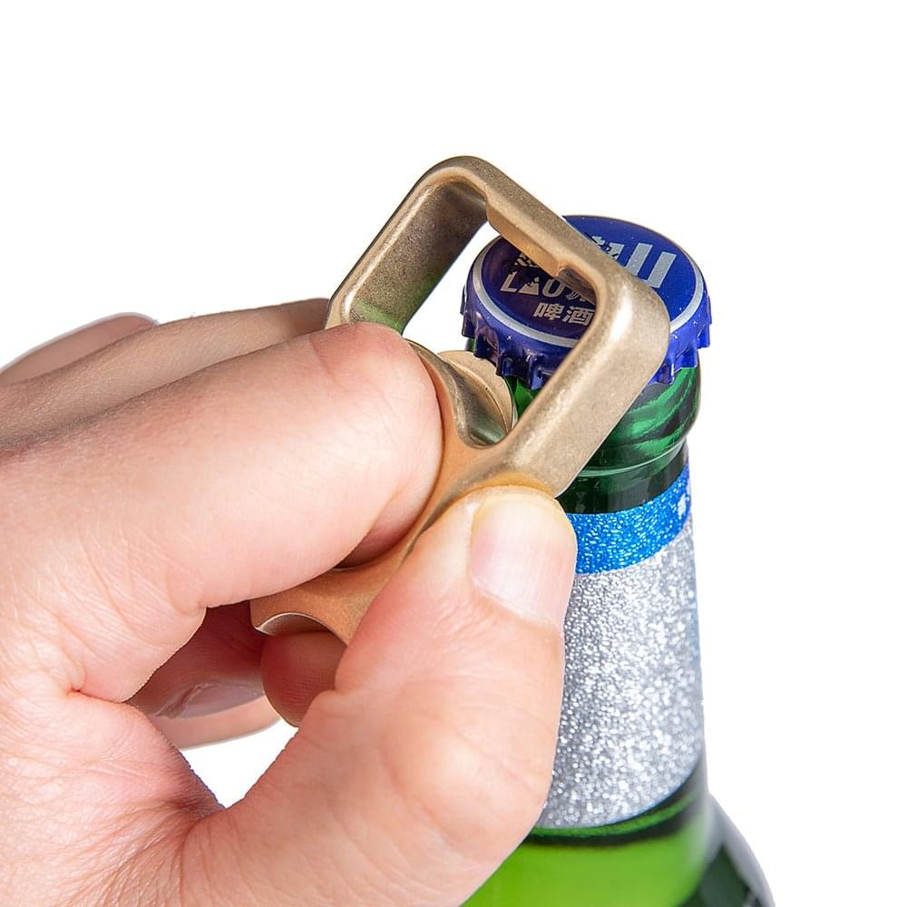 Brass Bottle Opener Knuckles – H-59 Compact Ring with Stonewash 12mm EDC