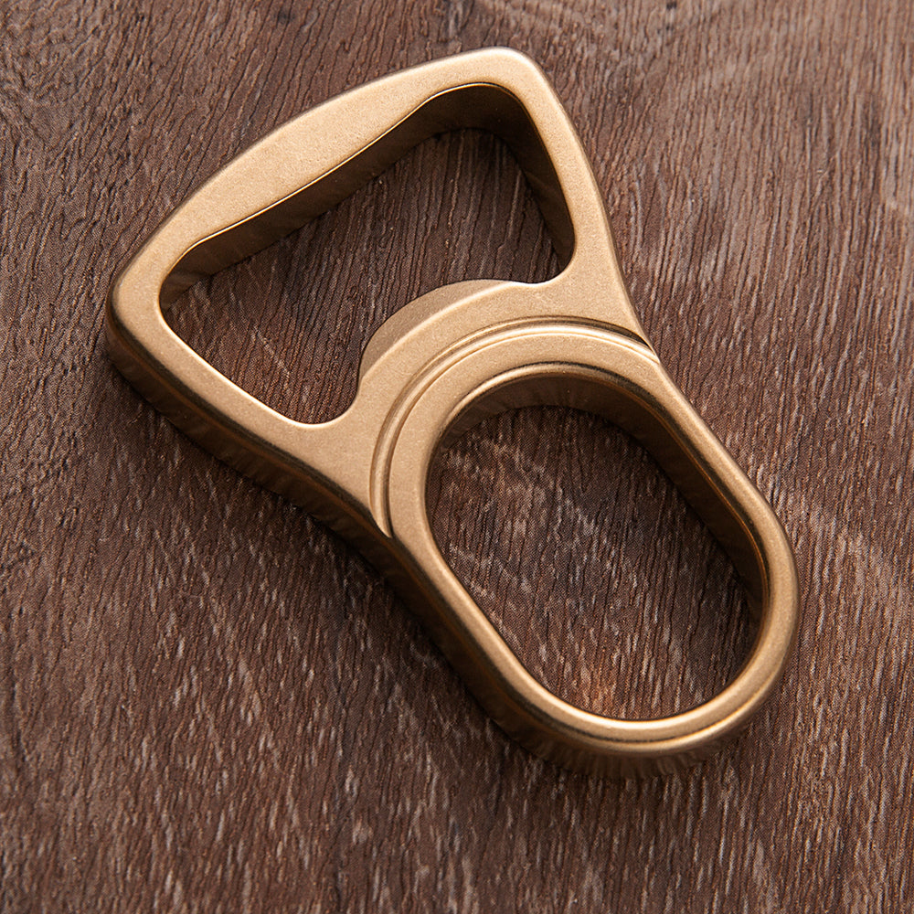 Brass Bottle Opener Knuckles – Self Defense with Thor Ring Stonewash Single Finger EDC