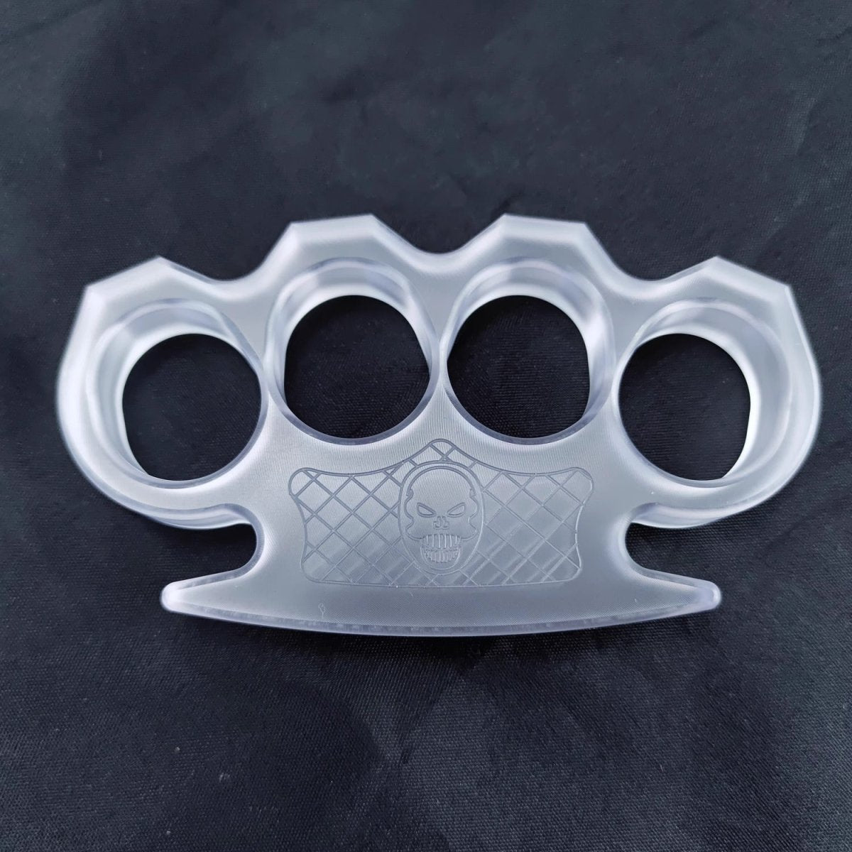 Brass Four Finger Knuckles – PVC Plastic Ultra-Thick 14mm with Clear Non-Metal 55g