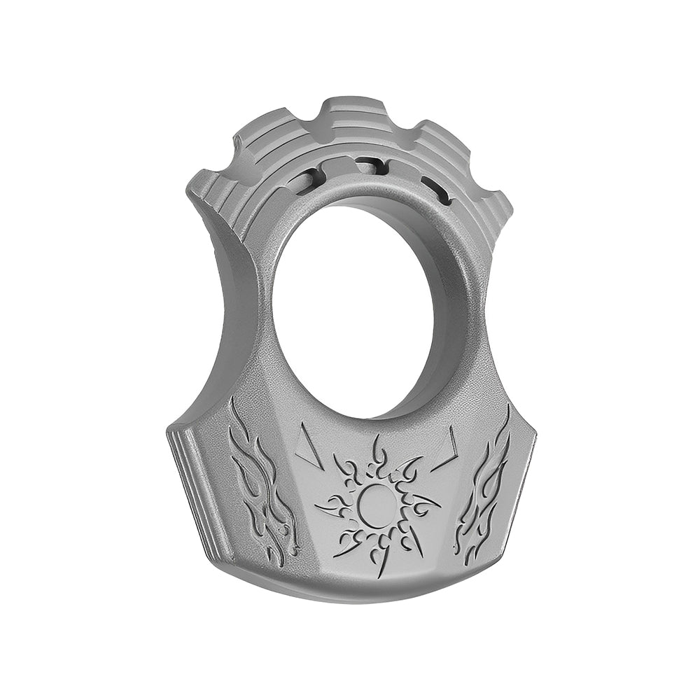 Brass Single Finger Knuckles – Zinc Alloy Apollo Sun God with Greek Mythology Engraved EDC