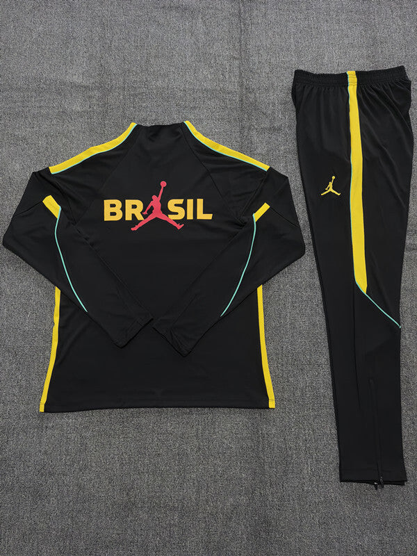 Kids Brazil Training Tracksuits 2026 Football Kit Soccer Jersey