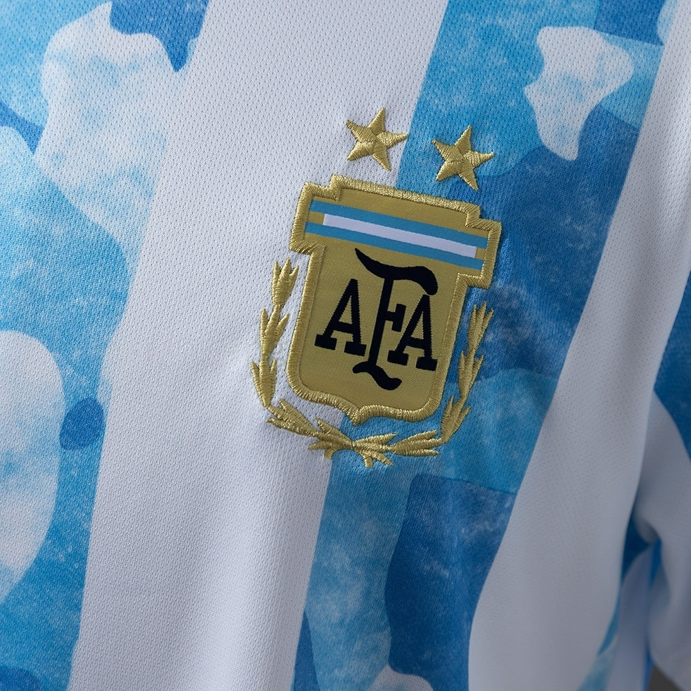 Argentina Home Jersey 2021 Retro Football Kit Soccer Shirt