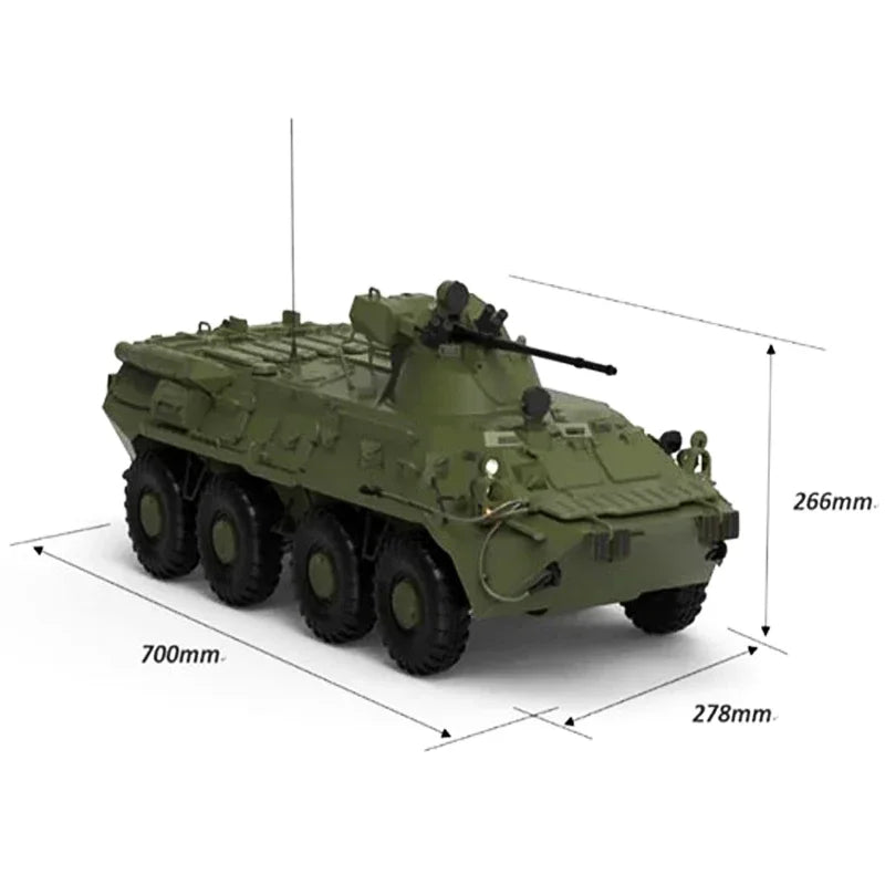 CROSSRC BT8 Rhino 1/12 Scale 8WD RC Military Amphibious Armored Truck Crawler KIT/RTR