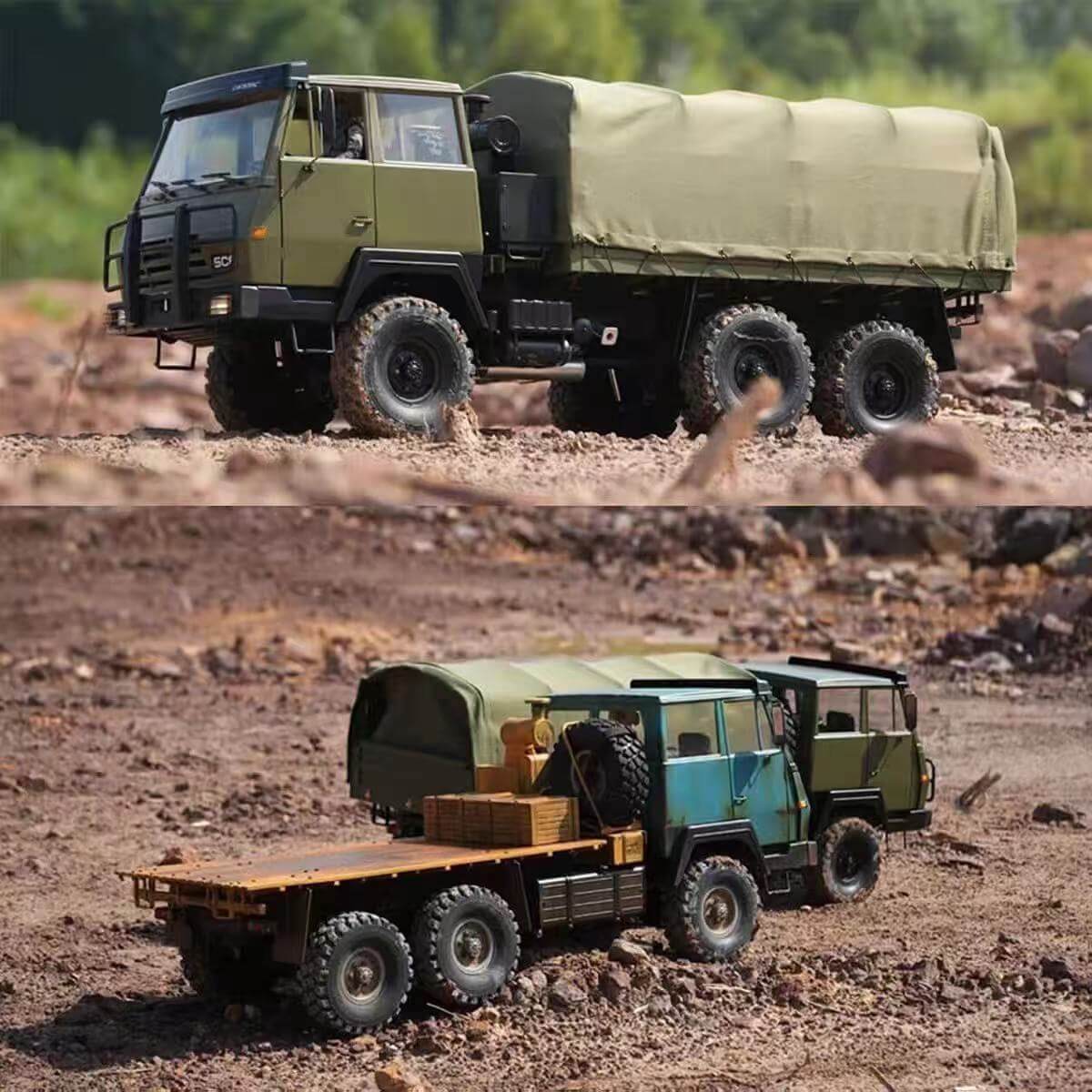 CROSSRC SC6 1/12 Scale 6x6 6WD RC Military Transport Truck Metal Chassis Crawler KIT/RT R