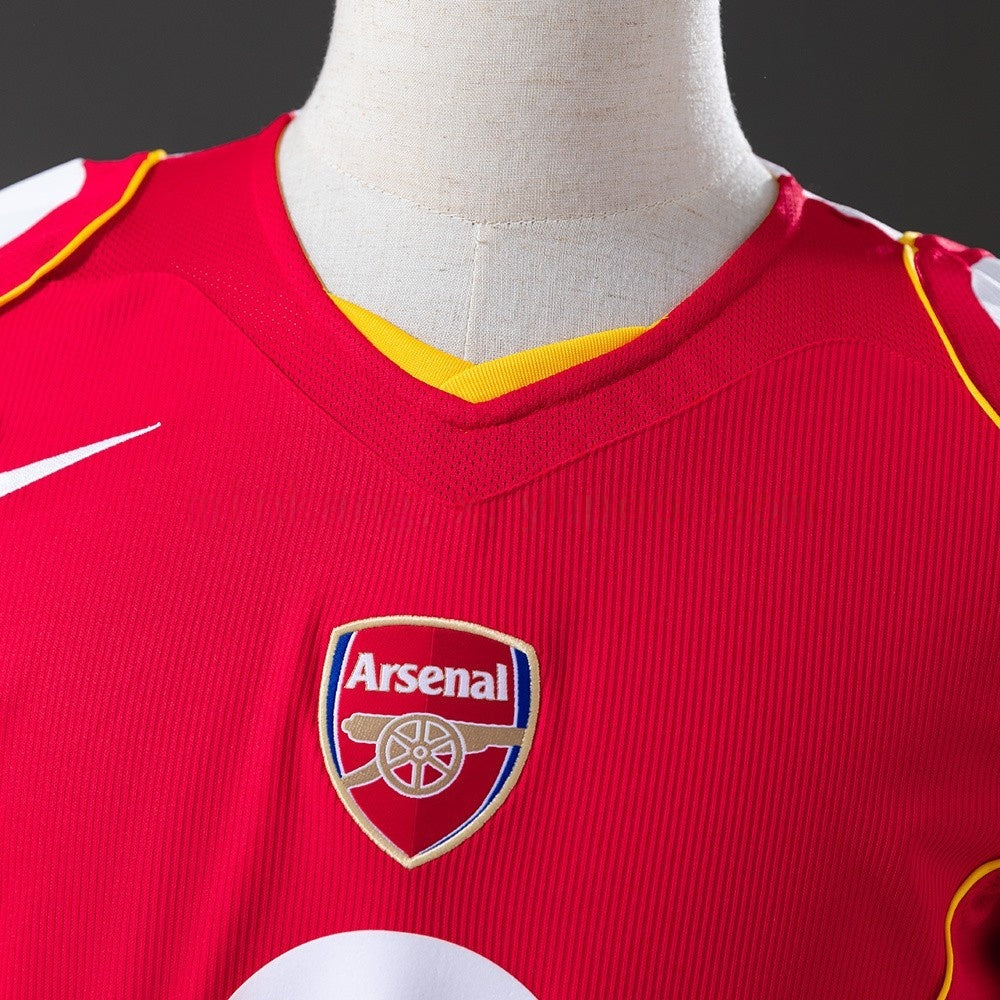 Arsenal Jersey 2004-05 Home Retro Football Kit Long Sleeves