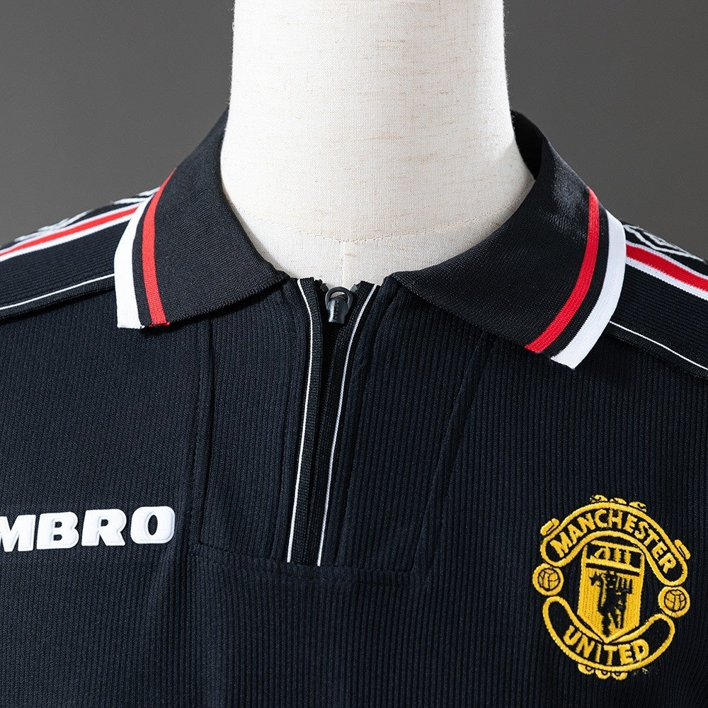 Manchester United Jersey 1998-99 Home Black Retro Football Kit