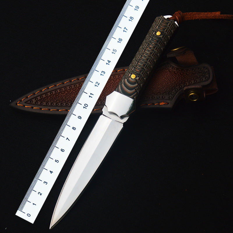 Damascus Fixed Blade Knife – Artisan with G10 Handle EDC for Everyday Utility, Collecting