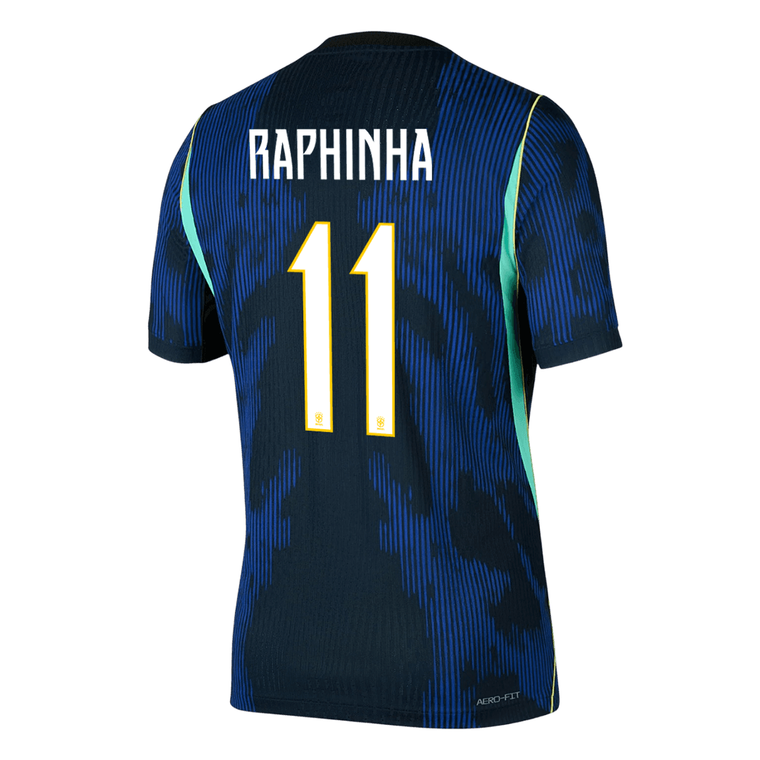 RAPHINHA #11 Mens Brazil World Cup Away Jersey 2026 - Player Version (Slim Fit)