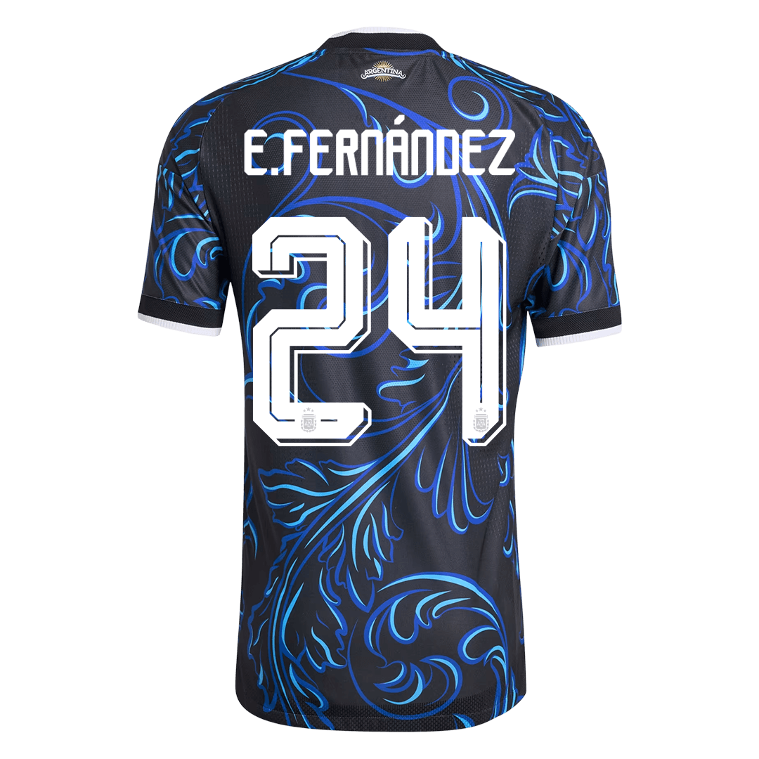 E. FERNÁNDEZ #24 Mens Argentina World Cup Away Jersey 2026 - Player Version (Slim Fit)