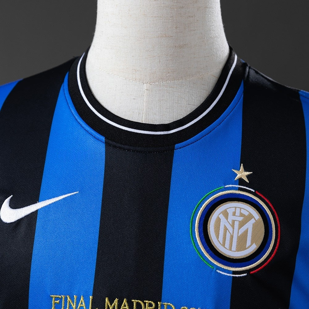 Inter Milan Jersey 2009-10 Home Retro Football Kit Long Sleeves