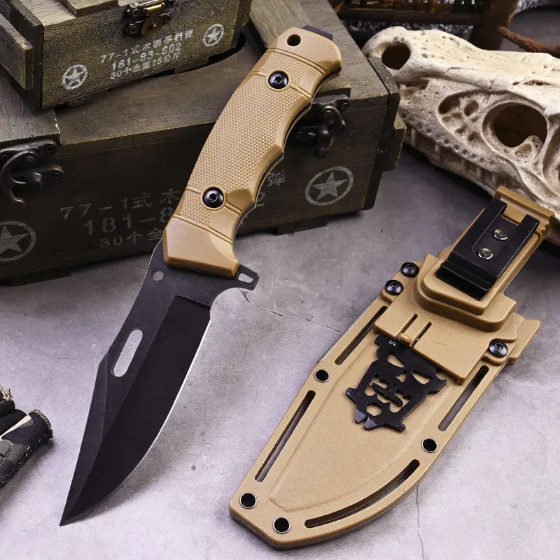 EDC Knife – TrailForge Multi-Tool Survival with Fire Starter & Tool Card Set