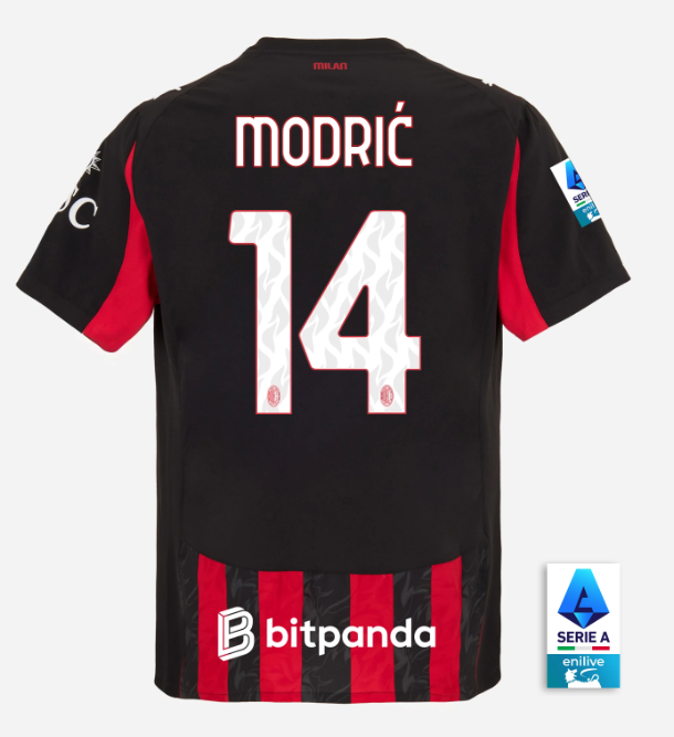 Luka Modrić 14 AC Milan Jersey 25/26 Home Football Kit Soccer Jersey
