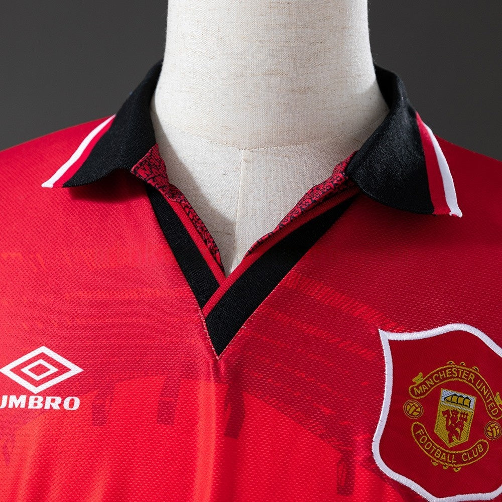 Manchester United Jersey 1994-96 Home Retro Kit Long Sleeves