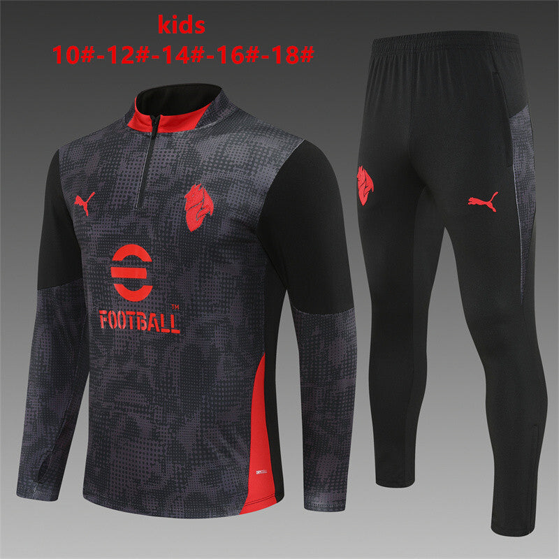 Kids AC Milan Training Tracksuits 25/26 Football Kit Soccer Jersey