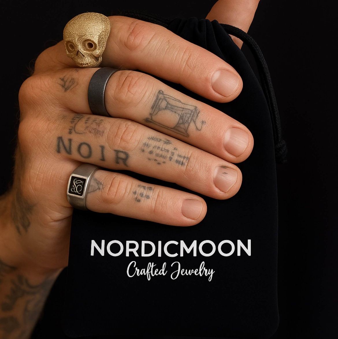 Gothic Statement Ring – Punk with Sunset Valley Nature Vintage