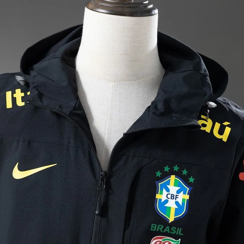 Brazil Windbreaker 2025/26 Black Football Kit