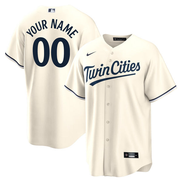 Custom Minnesota Twins Alternate Jersey - Cream