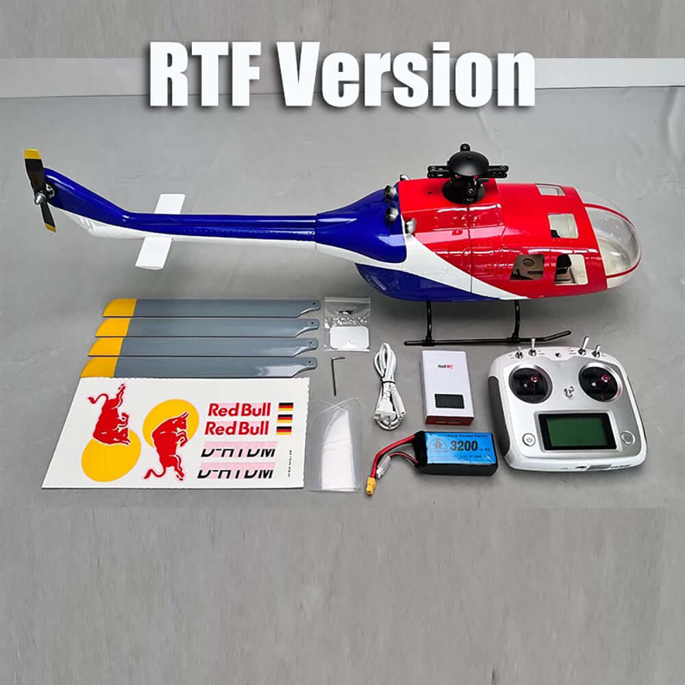 ROBAN BO-105 450L Scale RC Helicopter 4-Blade GPS Stabilized 11CH Flybarless PNP/RTF