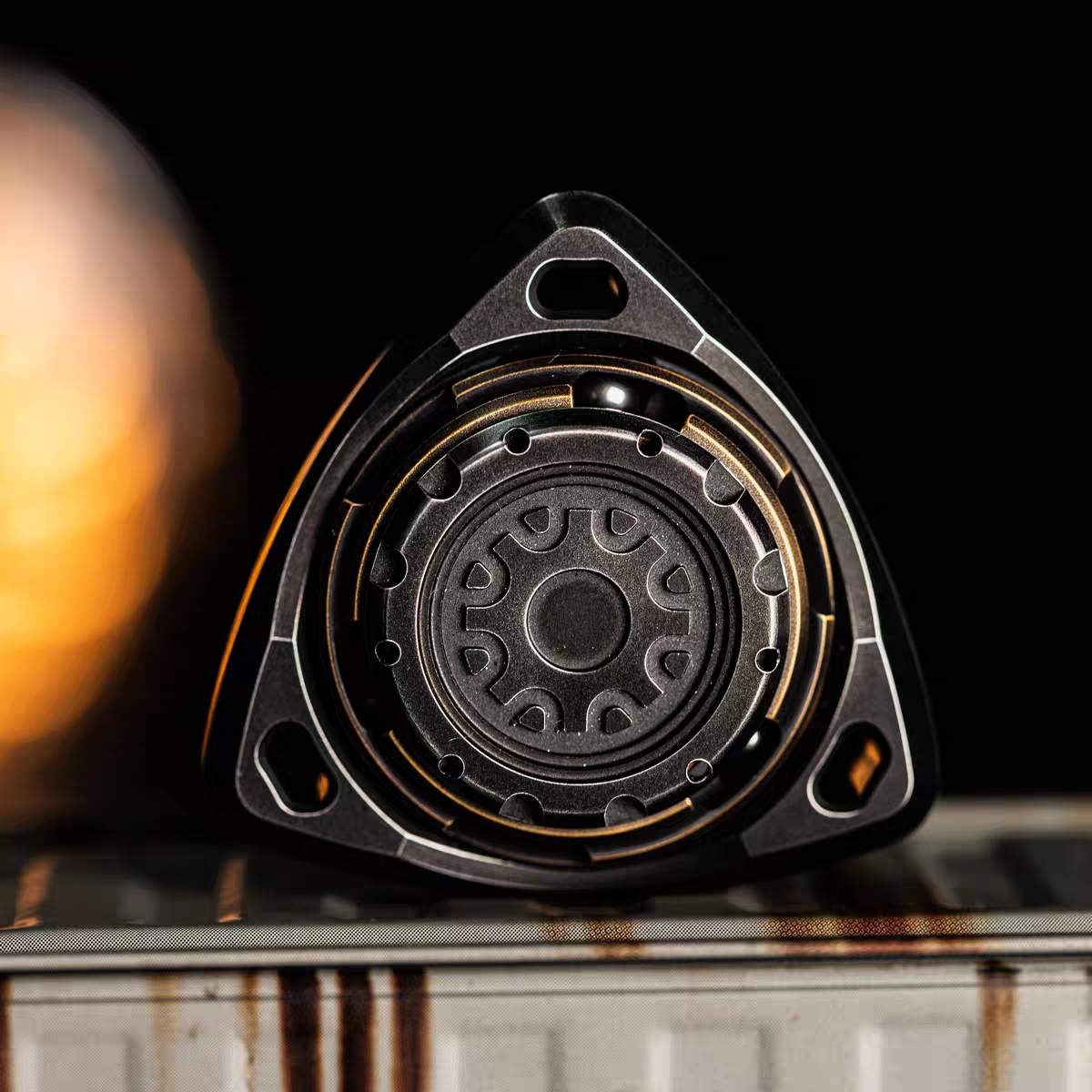 Stainless Steel Fidget Spinner – Dual-Ring with Roaring Sound EDC
