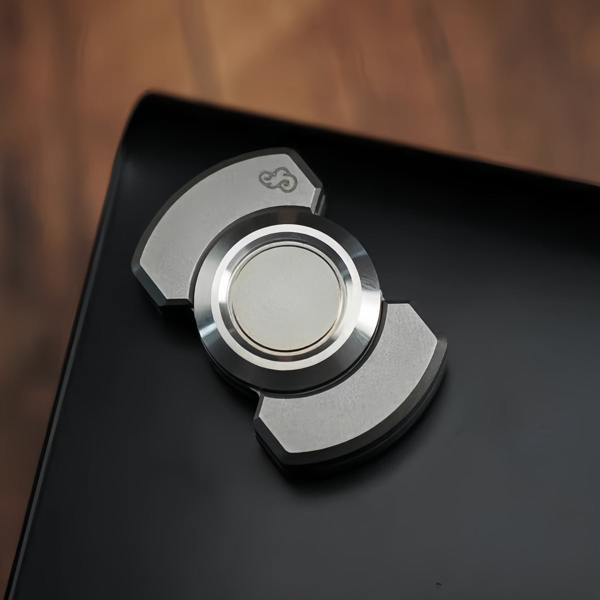 Stainless Steel Fidget Spinner – Square and Circle Mini with Sound Toy