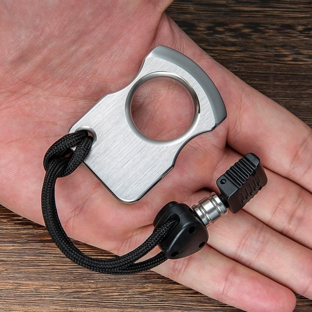 Stainless Steel Single Finger Knuckles – 304 Ring with Brushed EDC Self Defense