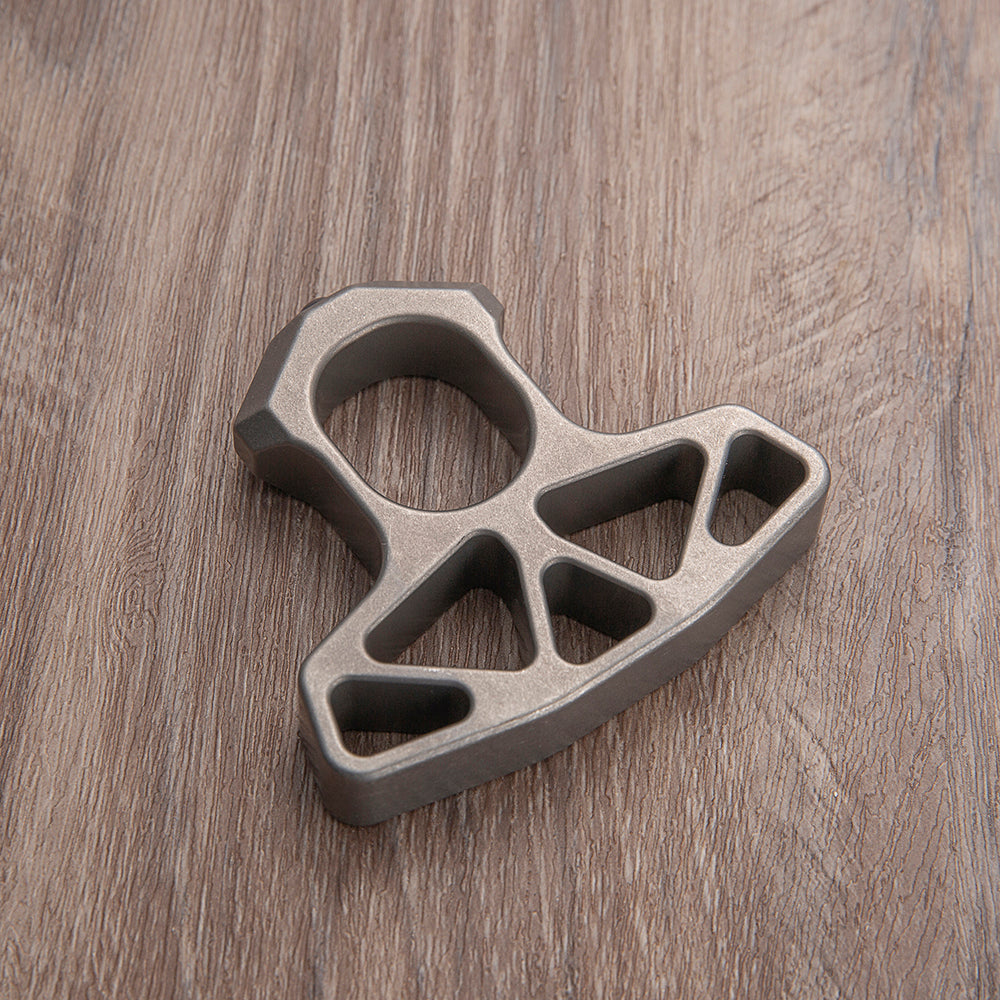 Stainless Steel Single Finger Knuckles – 304 Stonewash with Ceramic Glass Breaker with EDC