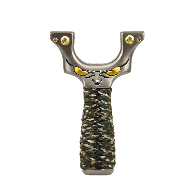 Stainless Steel Slingshot – Powerful with CNC Paracord Handle with Fiber Optic Sight
