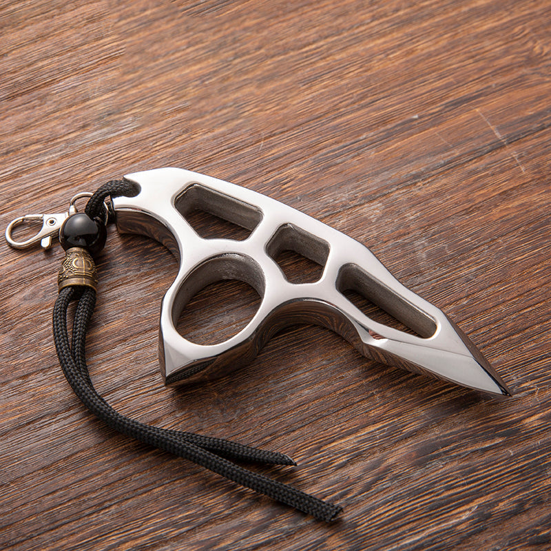 Stainless Steel Spiked Knuckles – 304 Dual Spike Single Finger with Mirror Polished 14mm