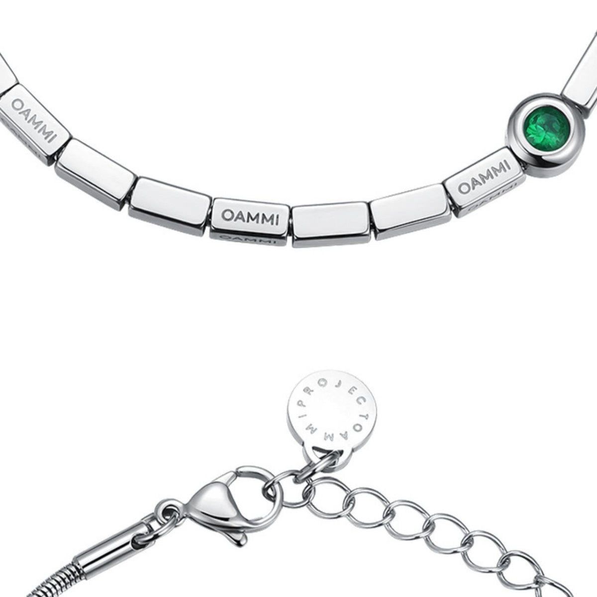 Steel Bracelet – Cosmic Prism Unisex Geometric Cube Link with Modular Design
