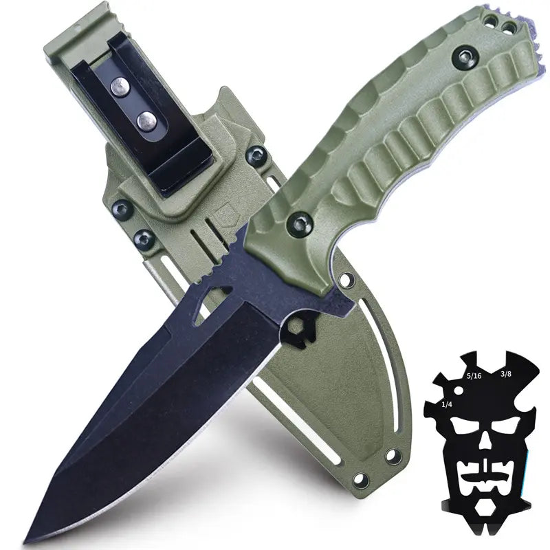 Steel EDC Knife – Survival 8Cr13MoV Fire Starter Kit Camping Outdoor Mountaineering