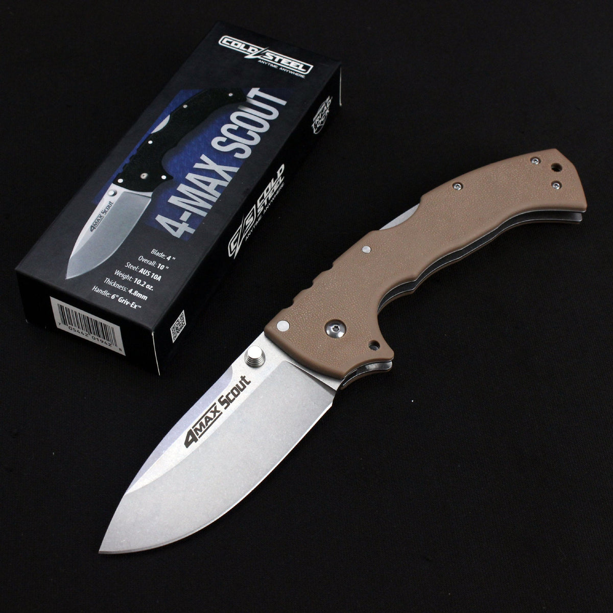 Steel Folding Knife – Cold Pocket Stonewashed Nylon Fiber Handle EDC Camping Tactical