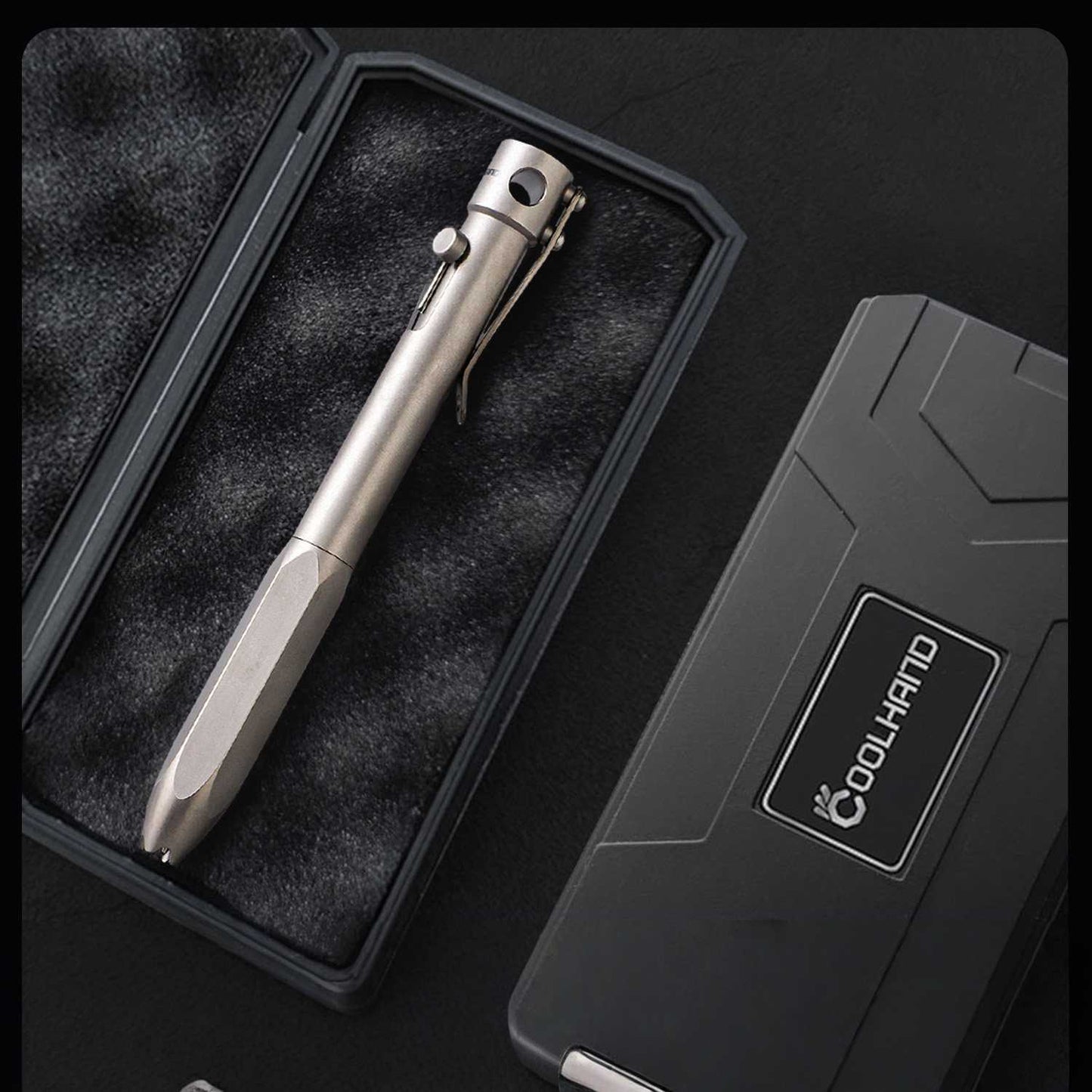 Titanium Bolt Action Tactical Pen – Heavy-Duty EDC Writing & Self-Defense Tool