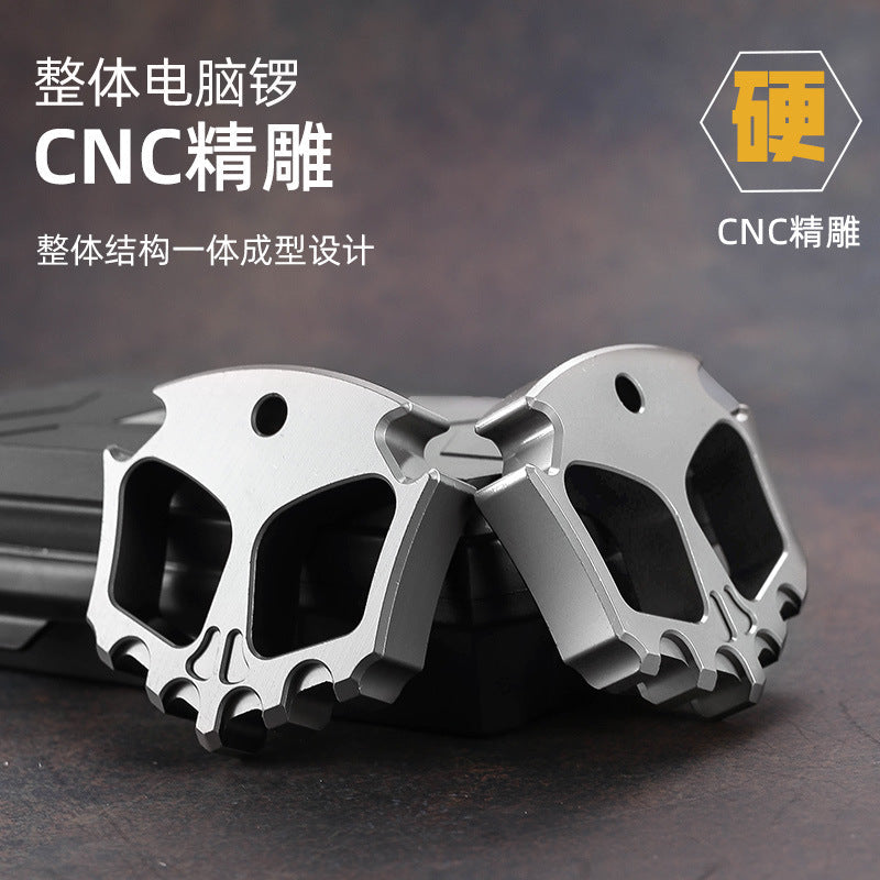 Titanium Bottle Opener Knuckles – Phantom Two Finger with Plated EDC