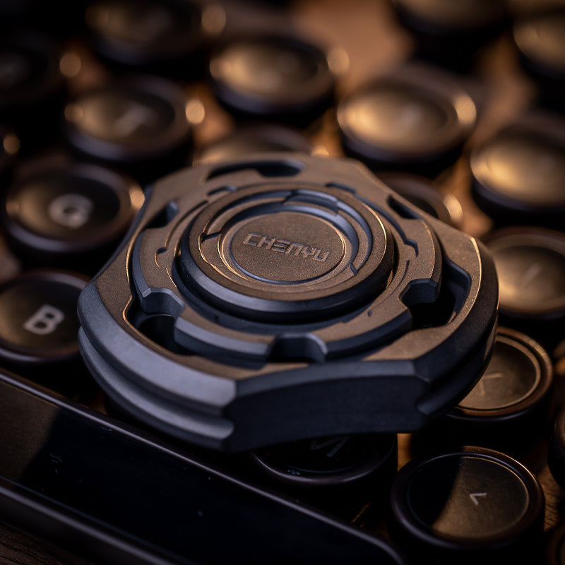 Titanium Fidget Spinner – Compound Gyro with Multi-Axis Linkage Modular EDC Stress Relief