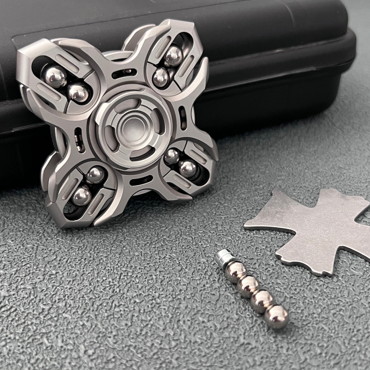 Titanium Fidget Spinner – Tuning Fork Linkage for Desk Breaks, Collecting, And Tactile