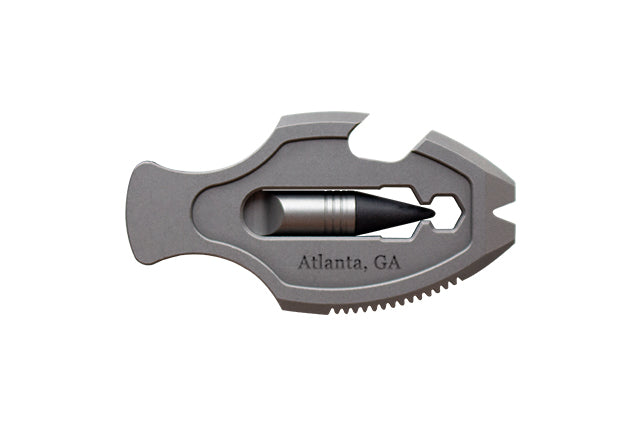 Titanium Pendant – Flounder 1.0 EDC with Multi-Tool with Pen & Firestarter