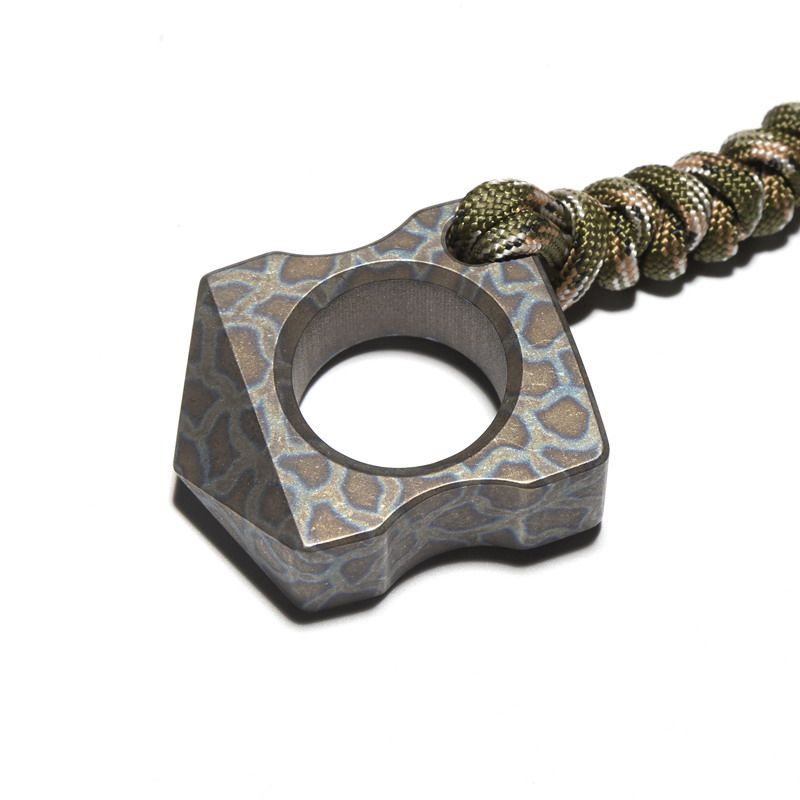 Titanium Two-Finger Ring – Window Breaker EDC Emergency Tool Collectible 15g