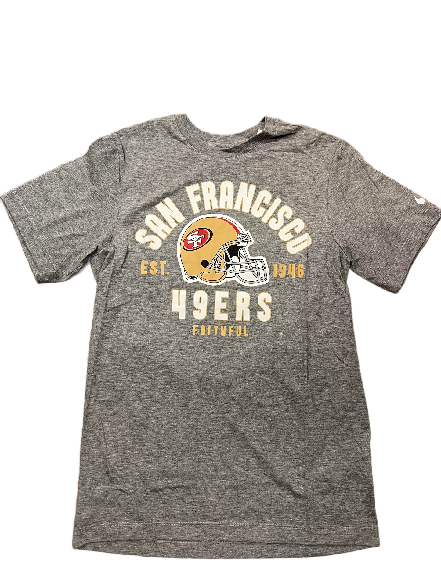 Nike Men's San Francisco 49ers Helmet T-Shirt-grey