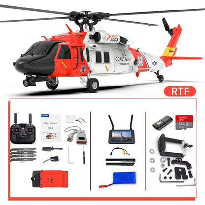 YUXIANG F09-S 1:47 Scale 2.4G 6CH GPS Optical Flow 5.8G FPV Dual Brushless 6-Axis Gyro Flybarless RC Helicopter RTF